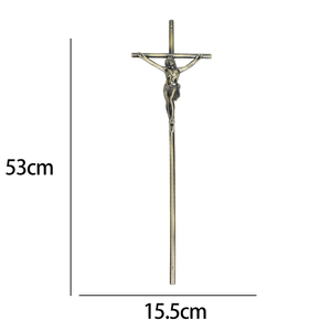 Cruz de aluminio decorativa para ataúd, accesorio metálico delgado para urna funeraria - Product Image 4