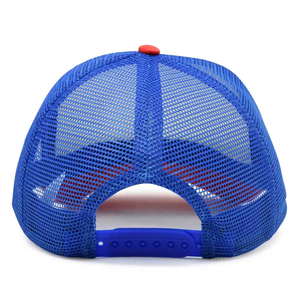 Casquette Trucker en Maille Rouge Blanc Bleu 6 Panneaux Ajustable Unisexe Décontractée Printemps-Été Respirante Adulte 2027 - Product Image 2