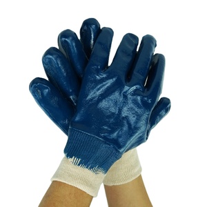 Jersey de algodón marrón Guantes DE TRABAJO DE PUNTO Protrcting Hand Garden Working OEM Impreso está disponible para trabajo industrial Antideslizante - Product Image 1