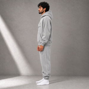 Conjunto de Sudadera con Capucha y Pantalones Deportivos de Algodón Grueso Personalizado para Hombre, Estilo Holgado con Bolsillo Canguro, Ropa Deportiva Informal para Uso Diario - Product Image 5