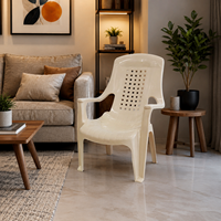 Chaise de salon moderne ergonomique, imperméable, empilable, en plastique, non pliable, pour la maison, la chambre et l'hôtel