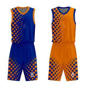 Derniers uniformes de basketball personnalisés respirants et écologiques en polyester sergé avec logo frontal pour hommes - Product Image 5
