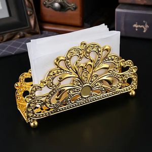 Modern Gold Metal Tissue Holder <b>Napkin</b> <b>Dispenser</b> Free Standing Decorative Windproof Design Customizable Sample Available Nyxora - Product Image 2