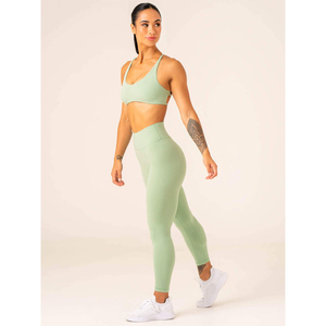 Conjunto Deportivo de Dos Piezas para Mujer, Ropa Deportiva Suave para Gimnasio, Fitness, Yoga, Transpirable, Elástica, con Logotipo Personalizado, OEM, Venta al Por Mayor - Product Image 3