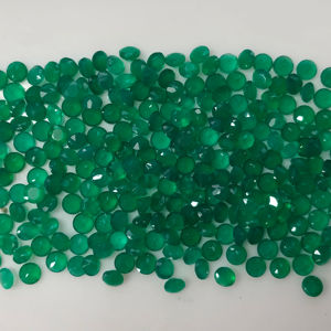 Onyx vert naturel 4 mm, taille brillant ronde, qualité supérieure, pierre précieuse en vrac pour la fabrication de bijoux, provenance Red Mountain Gems - Product Image 3