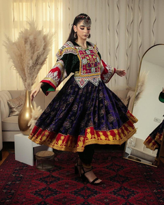 Hot Selling Wedding & Party Premium Quality Afghan Kuchi <b>Dresses</b> For Women Embroidery <b>Ruffles</b> Knee Length Afghan Kuchi <b>Dress</b> - Product Image 6