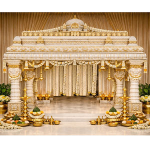 Mandap Clásico Moderno para Bodas del Sur de la India, Venta de Manavarai, Personalizado, de Fibra de Vidrio Ligero, para Grandes Bodas Tradicionales Telugu - Product Image 1