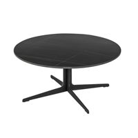Table basse de salon de style italien moderne, ensemble de tables basses rondes noires