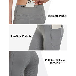 Custom Printed Full Seat Silicone Women Horse Riding Jodhpurs Wholesale Ladies Stretch Equestrian Breeches For Riding Wear - Product Image 6