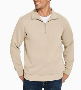 Proveedor de Ropa Deportiva Personalizada para Hombre, Sudadera Ligera con Cierre de Cremallera y Cuello Alto para Marcas de Streetwear Estadounidenses - Product Image 4