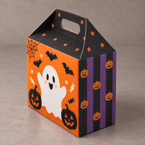 Halloween Paper Gift <b>Box</b> Corrugated Candy Packaging <b>Box</b> With Handle Window <b>Party</b> Favor <b>Box</b> - Product Image 6