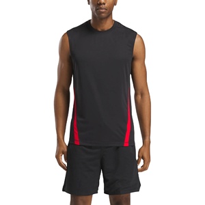 Débardeur tricoté confortable et respirant à prix abordable en polyester/coton avec logo frontal léger pour homme - Product Image 1