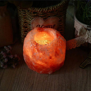 Portavelas de Sal Orgánica Rosa, Diseño Moderno Tallado, Luz Suave de Alta Calidad, Decoración Relajante para el Hogar, Origen Pakistán - Product Image 4