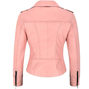 Chaqueta de Motociclista de Cuero PU Transpirable para Mujer, Venta al por Mayor, Cierre de Cremallera Personalizado, Servicio OEM de Marca Privada, Invierno - Product Image 3