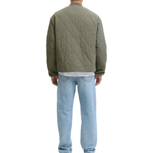 Blousons matelassés d'hiver imperméables en toile à capuche et col montant pour hommes, style Bobmer unisexe, ultra-hybrides, chauds, streetwear, manteau matelassé OEM - Product Image 2