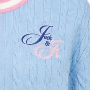 เสื้อคาร์ดิแกนกระดุมมุกสีฟ้าอ่อนผู้หญิงเสื้อถักแขนยาวแฟชั่นลำลองสไตล์พรีปปี้เสื้อคลุมด้านนอกเครื่องแต่งกายที่หรูหรา - Product Image 5