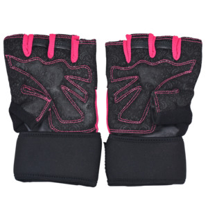 Custom Logo Breathable Pink Cycling Gloves <b>Half</b> Finger Anti <b>Slip</b> Padded Wrist Wrap Gym Fitness Bike Ride Mitts Wholesale - Product Image 5