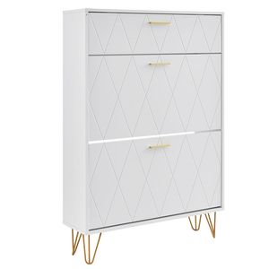 Scarpiera autoportante a 3 cassetti per ingresso, con cassetti ribaltabili per tacchi e stivali - Organizzatore per scarpe - Product Image 6