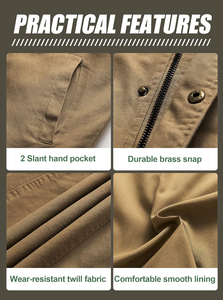 Manufacturer Direct High Quality 100% Cotton Plus Size Custom Winter Men's <b>Canvas</b> <b>Jackets</b> Breathable - Product Image 6