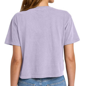 High Quality <b>Crop</b> Tee Mockup Boxy Fit Female Model Summer Cropped T-Shirt Digital Logo - Product Image 5