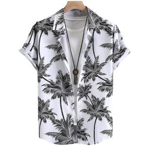 Chemise hawaïenne à manches courtes pour homme, personnalisable, nouvelle collection été, élégante, décontractée, respirante, séchage rapide et infroissable, idéale pour les vacances - Product Image 1
