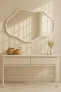 Asymmetrical Wooden Wall <b>Mirror</b>: Modern Irregular Decorative <b>Mirror</b> - Product Image 2