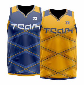 Conjunto de Uniforme de Baloncesto para Equipo, Jersey sin Mangas Sublimado y Pantalones Cortos con Patrón Geométrico, Cuello en V, Poliéster Transpirable, Unisex para Adultos - Product Image 2