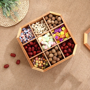 Natural Wooden Dry Fruit Snacks Serving Platter Storage Organizer Kitchen Coffee Table <b>Gifts</b> With Amazing Price - Product Image 1