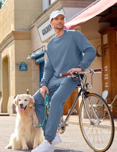 Premium Unisex Casualwear Sweatsuit 2 Piece Set Crewneck Sweatshirt Jogger <b>Pants</b> Relaxed Fit <b>Lounge</b> and Streetwear - Product Image 6