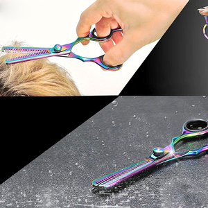 Ciseaux à effiler professionnels en acier inoxydable pour coiffure, manche ergonomique avec dents de précision pour salon de coiffure - Product Image 5