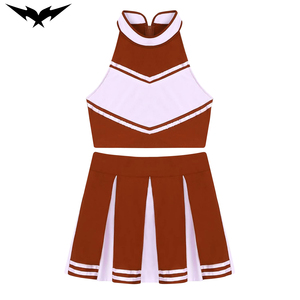 Costume de Cheerleader Adulte Bigetron Sports, Short Court Rose, Soutien-Gorge, Tenue de Sport, Uniformes, Broderie de Strass en Spandex/Polyester sur le Devant - Product Image 3