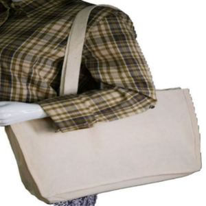 Bolsa de Tela de Algodón 100% Orgánico con Logotipo Personalizado, Ecológica, Reciclable, para Compras, Color Beige Natural, Asa Larga - Product Image 1