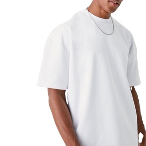 เสื้อยืดผู้ชายคุณภาพสูง ขายส่ง ผ้าฝ้าย 100% ทรงบ็อกซี่ ยืดหยุ่น ทรงหลวม ไหล่ตก เสื้อยืดครอป ราคาถูก - Product Image 4