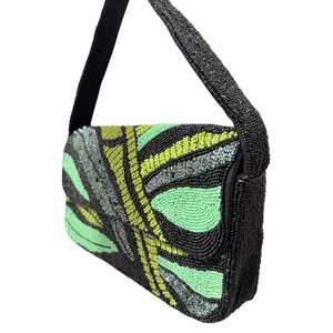 Elegante bolso de hombro con cuentas y bordado de cuentas, bolso bordado a mano con diseño único y hecho a mano. - Product Image 1