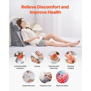 Ensemble de 3 cale-lits orthopédiques réglables avec housse lavable, support en mousse pour le sommeil et post-chirurgie, oreillers de qualité - Product Image 5