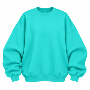 Sweat-shirt surdimensionné beige personnalisé pour femme, col rond, épaules tombantes, vente en gros, mode neutre, fournisseur en vrac, marques USA, Royaume-Uni, Europe - Product Image 5