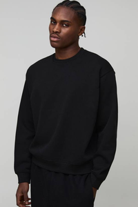Sweat-shirt en molleton 100% coton à coupe régulière, imprimé numérique personnalisé, poids lourd, vente en gros, uni, teint en pièce, pour l'hiver - Product Image 4