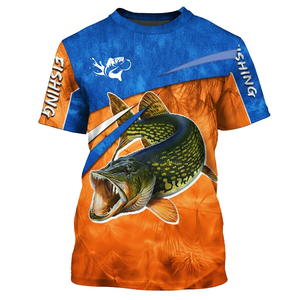 Chemise de pêche personnalisée à col ras du cou en polyester léger pour hommes – Vêtements de pêche d'extérieur haute performance – Fournisseur pour commandes en gros - Product Image 1