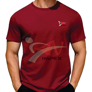 Men's Short Sleeve Solid Crew Neck T-Shirt Custom <b>Logo</b> 100% Cotton Washed Nonwoven Blank Eco-Friendly Breathable Casual Summer - Product Image 4