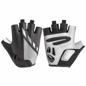 Gants de cyclisme mi-doigts en cuir microfibre respirant, protection UV, unisexe, design en maille pour l'été, fermeture auto-agrippante - Product Image 6