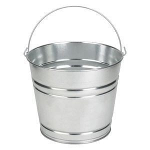 Modern Zinc Coated Metal <b>Bucket</b> With Heavy Handle For Cleaning Gardening Water Carrying <b>And</b> Storage Purposes - Product Image 6