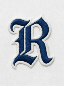 Parche Bordado Personalizado de Alta Calidad con la Letra R Azul, Aplique de Alfabeto Cosido para Accesorios de Ropa - Product Image 4