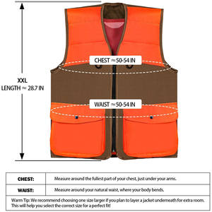 Chaleco de Caza Upland 2026 con Múltiples Bolsillos Marrón/Naranja, Chaleco de Caza de Aves con Bolsa Expandible para Caza, Fabricado por Imra Impex - Product Image 5
