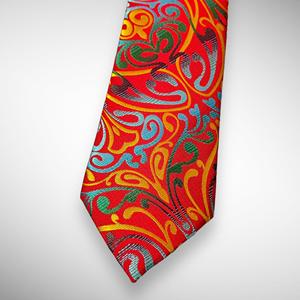 เนคไทผ้าไหมหลากสีลายดอกไม้ - Product Image 1