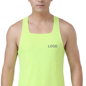Custom Breathable O-Neck Compression 220g Bodybuilding Stringer Tank Tops <b>Mens</b> Gym <b>Singlets</b> Cotton Activewear Fitness Wear Vest - Product Image 4