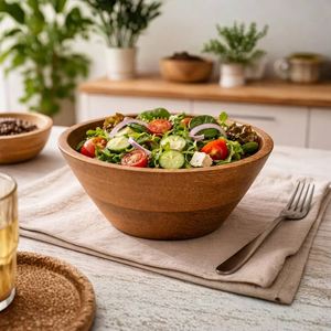 Fait main En Bois de Manguier Servir la Salade Bol - Product Image 3