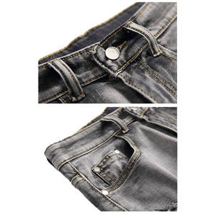 Pantalones Cortos de Mezclilla Elásticos Casuales para Hombre, Pantalones Cortos de Lona de Moda Urbana - Product Image 3