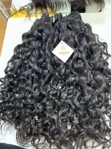 Raw Human Hair Water Curly Deep Curly Customizable 3C Curl for Curly Vietnamese Wavy Natural Color Non-Remy 8-40inch Machine - Product Image 2