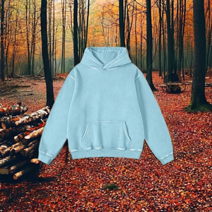 Sweat à capuche unisexe surdimensionné en coton 100% épais 300 GSM, personnalisé OEM, tie-dye uni, délavé à l'acide, doublé, écologique, pour l'automne - Product Image 3