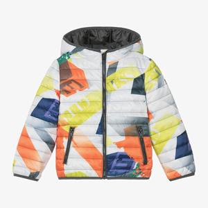 Veste matelassée à capuche personnalisée pour enfants, douce, 100 % polyester, avec col montant et logo frontal, idéale pour l'hiver - Product Image 1